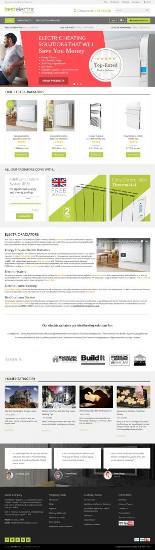 Ecommerce Website Design London & Leeds, Website Design Portfolio Example