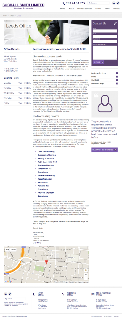 Website Design London & Leeds, Website Design Portfolio Example