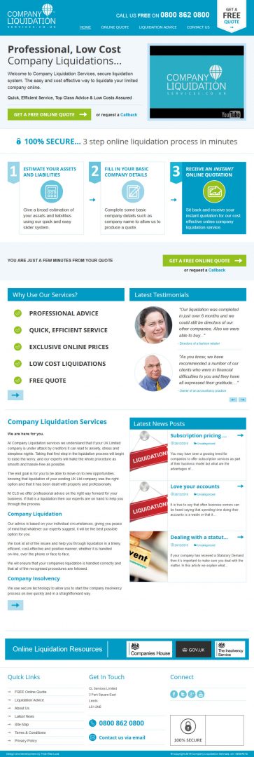 Website Design London & Leeds, Website Design Portfolio Example