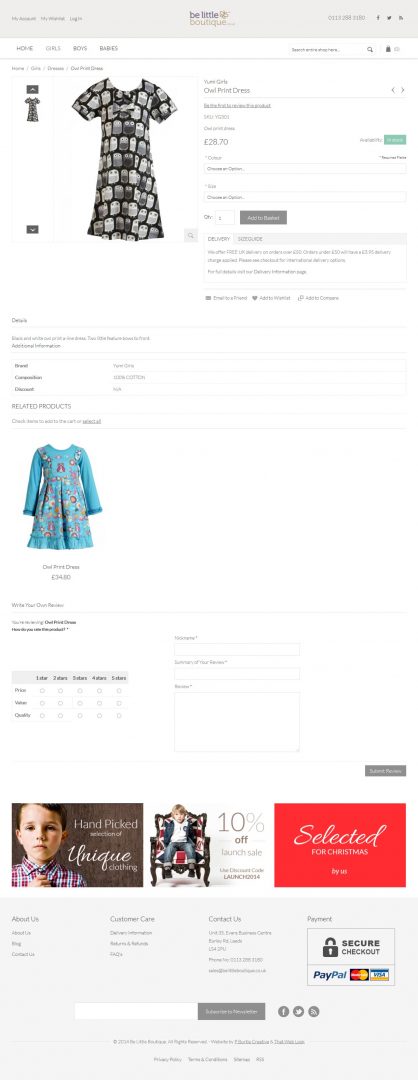 Ecommerce Website Design London & Leeds, Website Design Portfolio Example