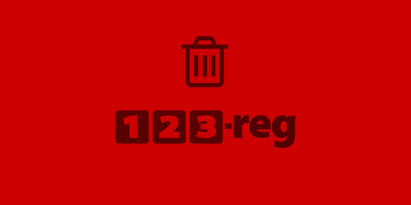 123 reg delete websites